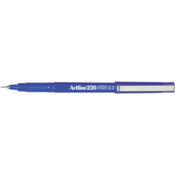 Artline 220 Fineliner Pen 0.2mm Box 12 Blue 925004002 122003