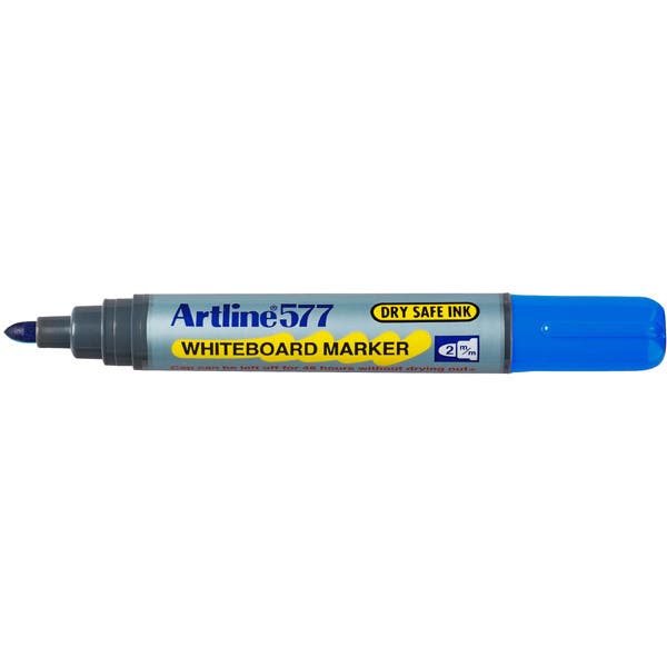Artline 577 Whiteboard Marker Bullet Point 3mm Box 12 Blue 925005002 157703