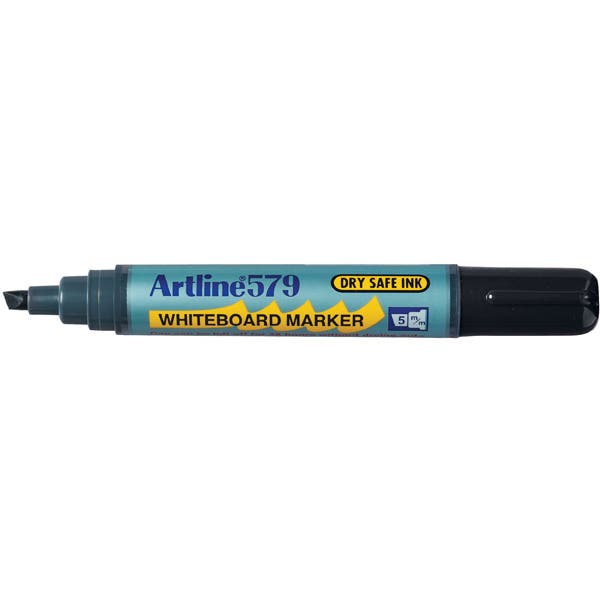Artline 579 Whiteboard Marker Chisel Point 5mm Box 12 Black 925006001 157901