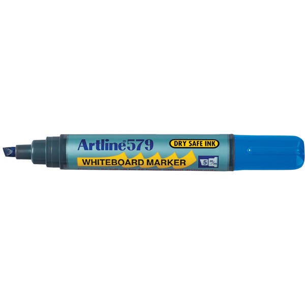 Artline 579 Whiteboard Marker Chisel Point 5mm Box 12 Blue 925006002 157903