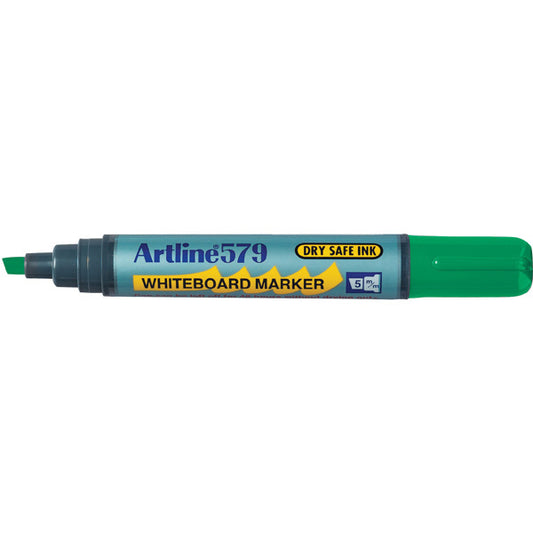 Artline 579 Whiteboard Marker Chisel Point 5mm Box 12 Green_925006004_157904