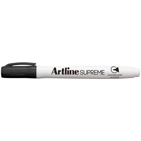Artline Supreme Whiteboard Marker Bullet Point 1.5mm Box 12 Black 925006401 105101