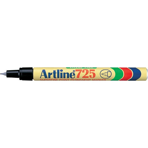 Artline 725 Permanent Marker Bullet Point 0.4mm Box 12 Black 925007301 172501