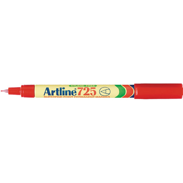 Artline 725 Permanent Marker Bullet Point 0.4mm Box 12 Red_925007303_172502