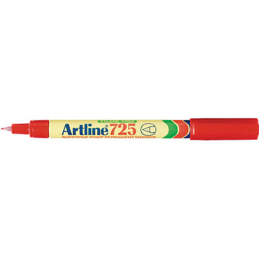 Artline 725 Permanent Marker Bullet Point 0.4mm Box 12 Red_925007303_172502