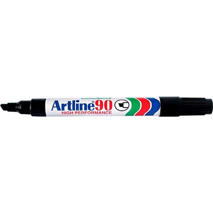 Artline 90 Permanent Marker Chisel Point Box 12 Black 925008001 10643