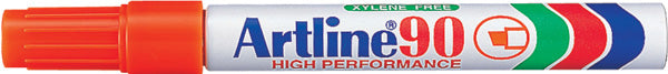 Artline 90 Permanent Marker Chisel Point Box 12 Orange_925008005_109005