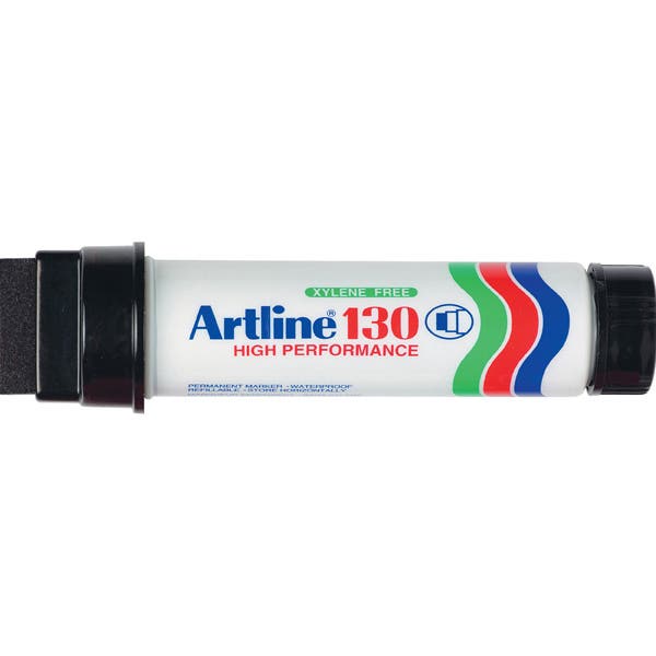 Artline 130 Permanent Marker Wedge Point 30mm Black 16107203 113001