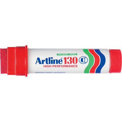 Artline 130 Permanent Marker Wedge Point 30mm Red_16107224_113002