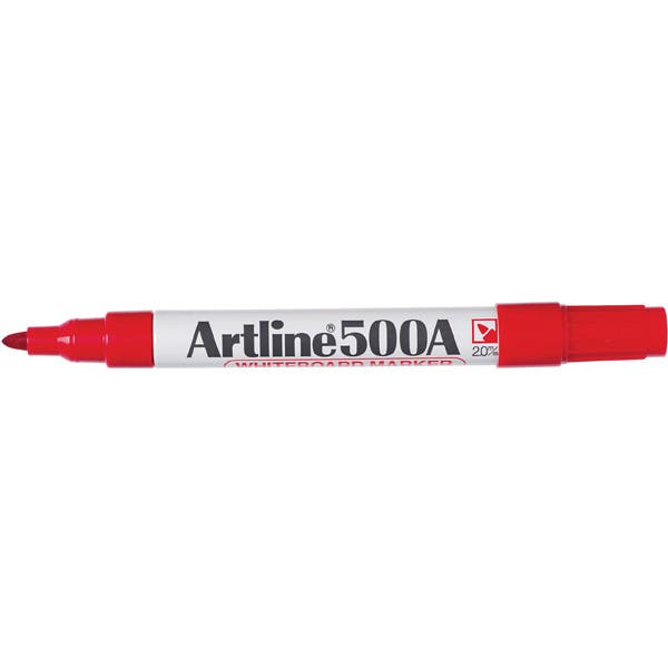 Artline 500A Whiteboard Marker Bullet Point Box 12 Red 925008603 150002