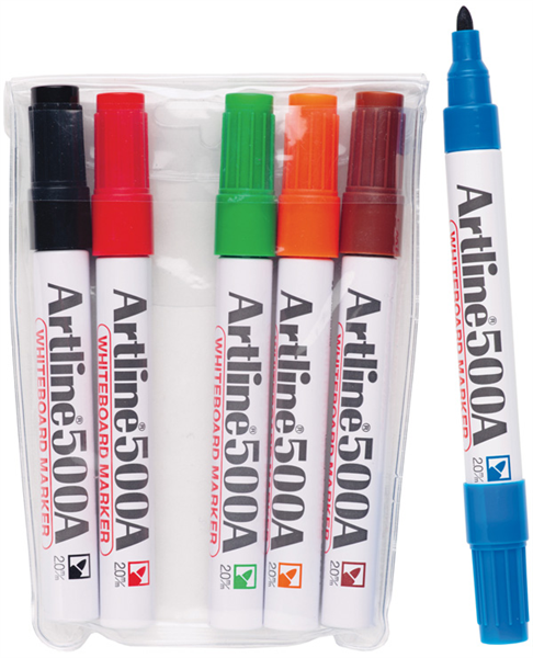 Artline 500A Whiteboard Marker Bullet Point Wallet 6 925008700 150046