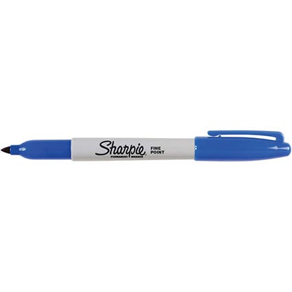 Sharpie Marker Fine Permanent Bullet Point 1mm Pack 12 Blue 9005796 SHA30003BL - BLUE