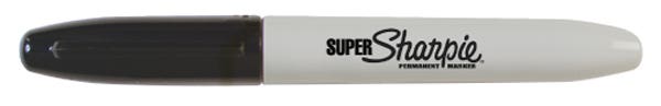 Sharpie Marker Permanent Super Bullet Point Pack 12 Black 925020301 SHA33001-BLACK
