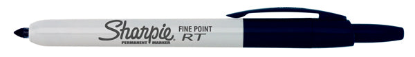 Sharpie Marker Permanent Fine Retractable 1mm Pack 12 Black_925020401_25058_NLA