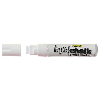 Texta Liquid Chalk Marker Dry Jumbo Chisel Point 15mm White 925030110 64818