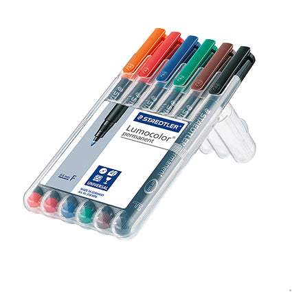 Staedtler Lumocolor Permanent Pen Fine 0.6mm 318 WP6 Pack 6_16601200_318 WP6