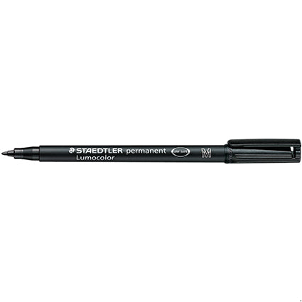 Staedtler Lumocolor Permanent OHP 317 Pen Medium 1mm Pack 10 Black_925102001_317-9