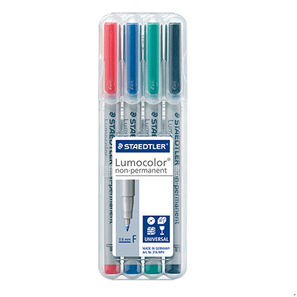 Staedtler Marker OHP 316 WP4 Non Permanent Wallet 4 Assorted_16603100_316 WP4