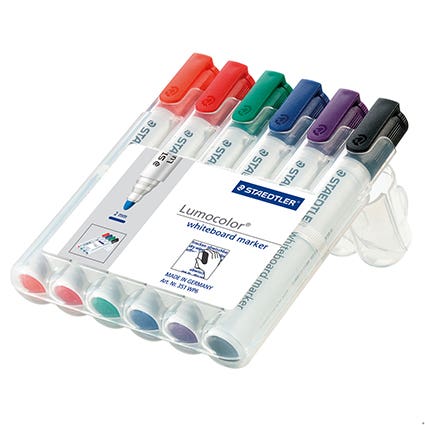 Staedtler Lumocolor Whiteboard Marker 351 Wp6 Bullet Wallet Of 6 925701300 351 WP6
