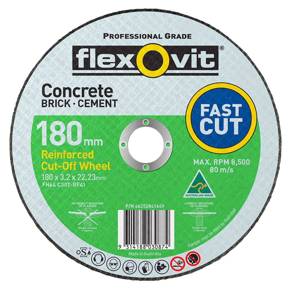 Cut-Off Wheel Masonry 180 x 3.2 x 22mm 30G Flexovit 92600107 66252841649
