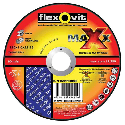 Cut-Off Wheel Mega Inox Maxx 100 x 1.0 x 16mm Flexovit 92600113 66252837153