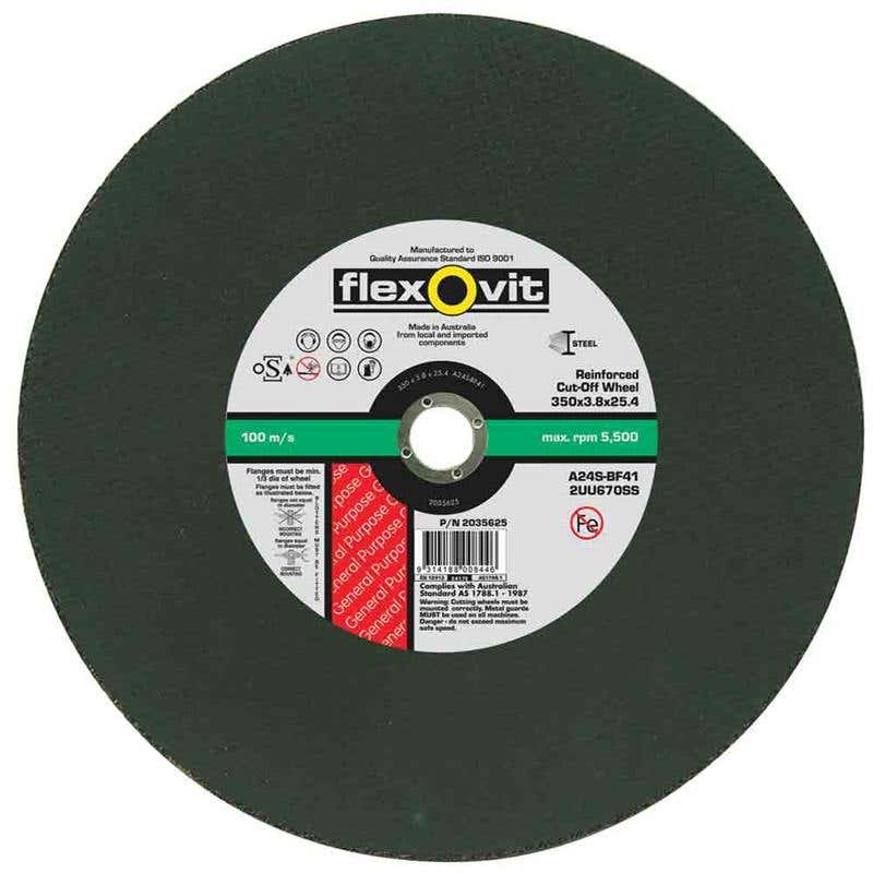 Cut Off Wheel Metal High Speed 406 x 4.4 x 25.4mm Flexovit 92600047 66252841627