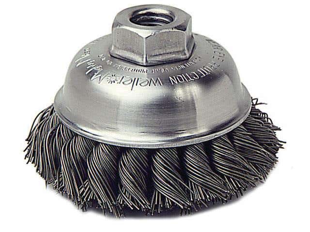 Wire Cup Brush SS Twist Knot 1 Row 70mm x 14mm x 2.0 Bore Weiler 92630031 13255