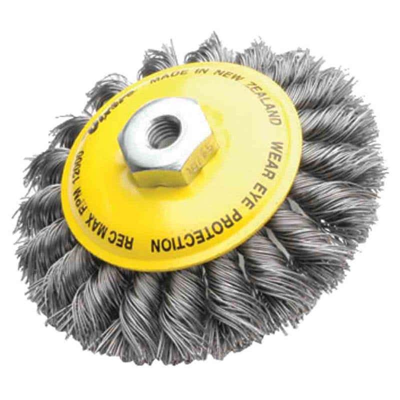 Wire Wheel Brush Bevelled Steel Twist Knot 12,000rpm 100 x 14 x 2.0mm_92638035_00210011579