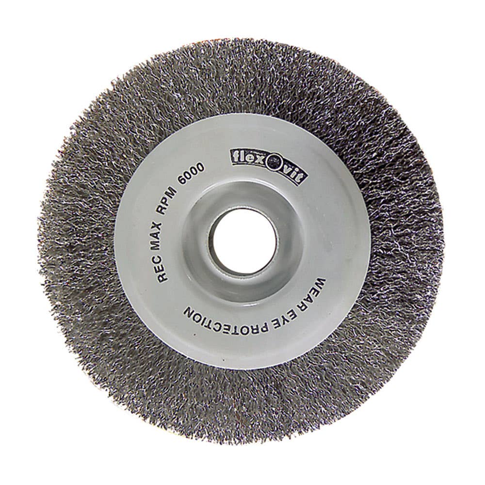 Wheel Wire Steel Crimped 150 x 28mm Multi Bore 28G Flexovit 92638041 00310421353