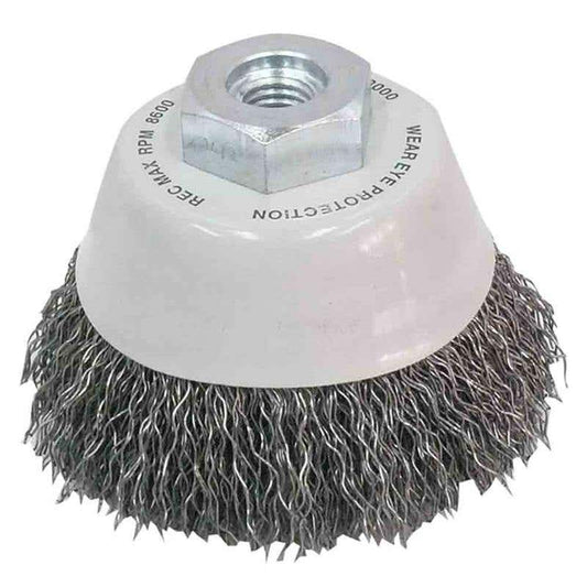 Brush Cup Wire Steel Crimped 6800rpm 125mm x 14mm x 2.0 25G Flexovit 92630024 00310421366