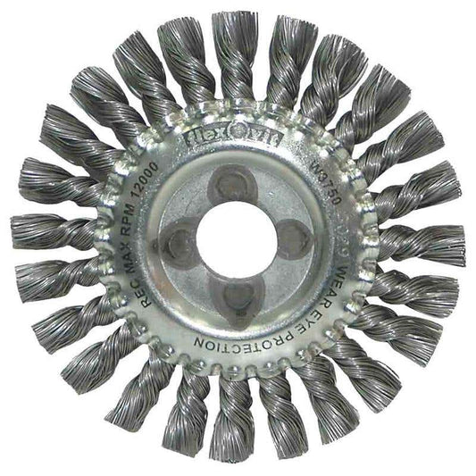 Wheel Wire Steel Twist Knot 1 Row 100 x 16mm 26G Flexovit 92638046 00310421386