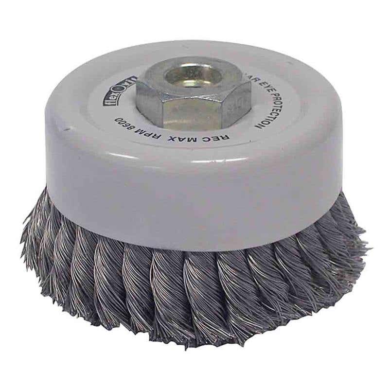 Brush Cup Wire Steel Twist Knot 1 Row 100mm x 14mm x 2.0 26G Flexovit 92638054 00310421372
