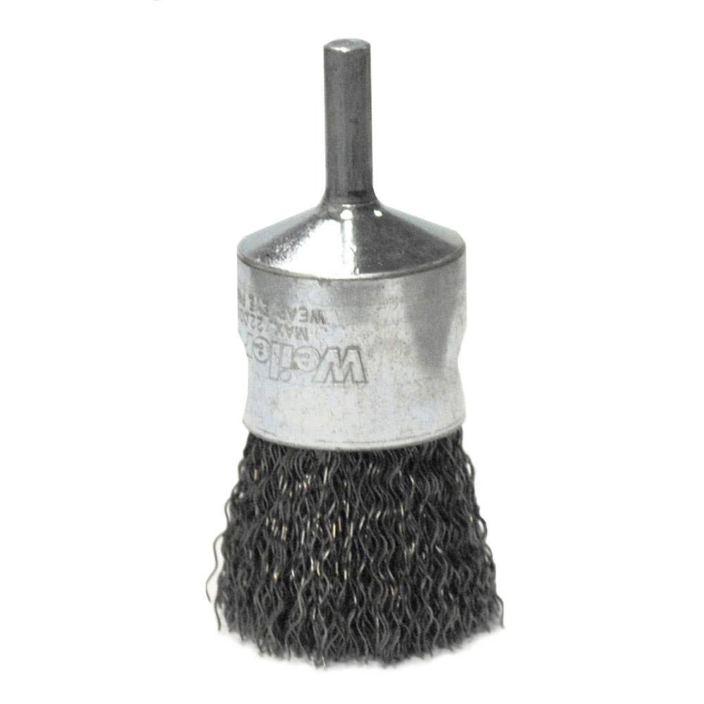 Brush End Wire Steel Crimped 22000rpm 25mm x 1/4'' Spindle 33G Weiler 92660012 10010