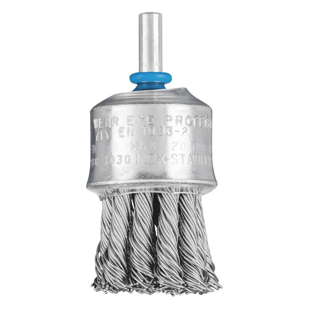 Brush End Wire Stainless Steel Twist Knot 30 x 30 x 6mm Spindle 0.6 Pferd 92660021 43209005