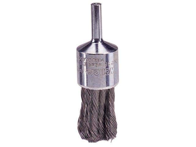 Wire Brush End SS Hollow Knot 22000rpm 3/4'' x 0.014 Bristle Weiler 34760009 10029