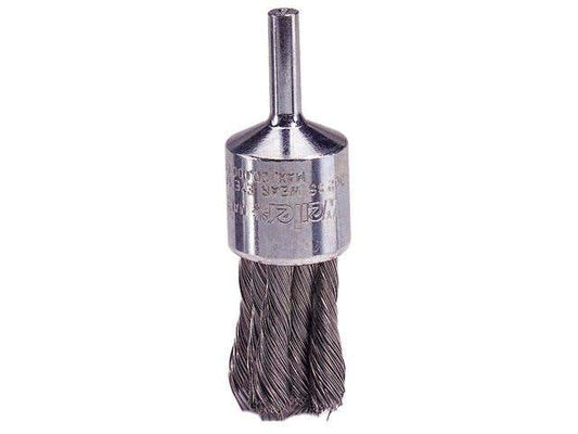 Wire Brush End SS Hollow Knot 22000rpm 3/4'' x 0.014 Bristle Weiler 34760009 10029