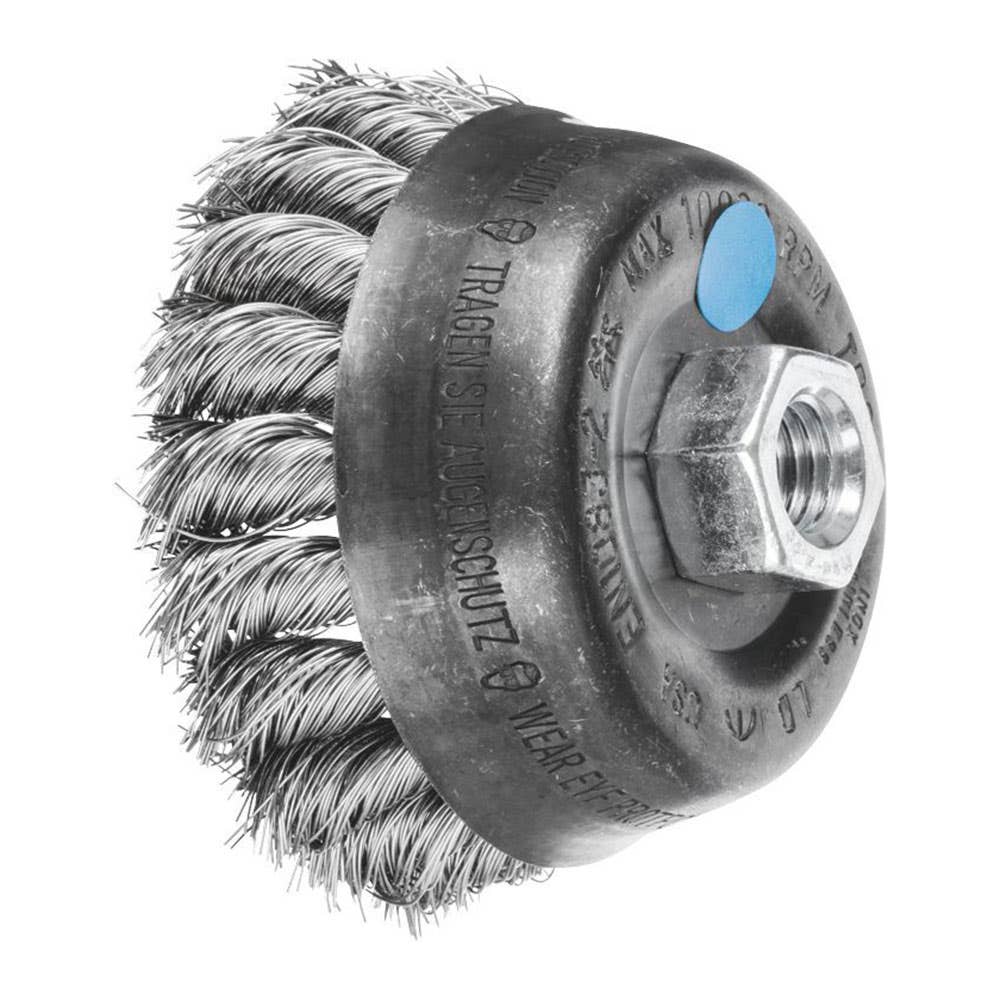 Wire Cup Brush Steel Twist Knot 12500rpm 65mm x 10mm x 1.5 Pferd 92668025 47701479