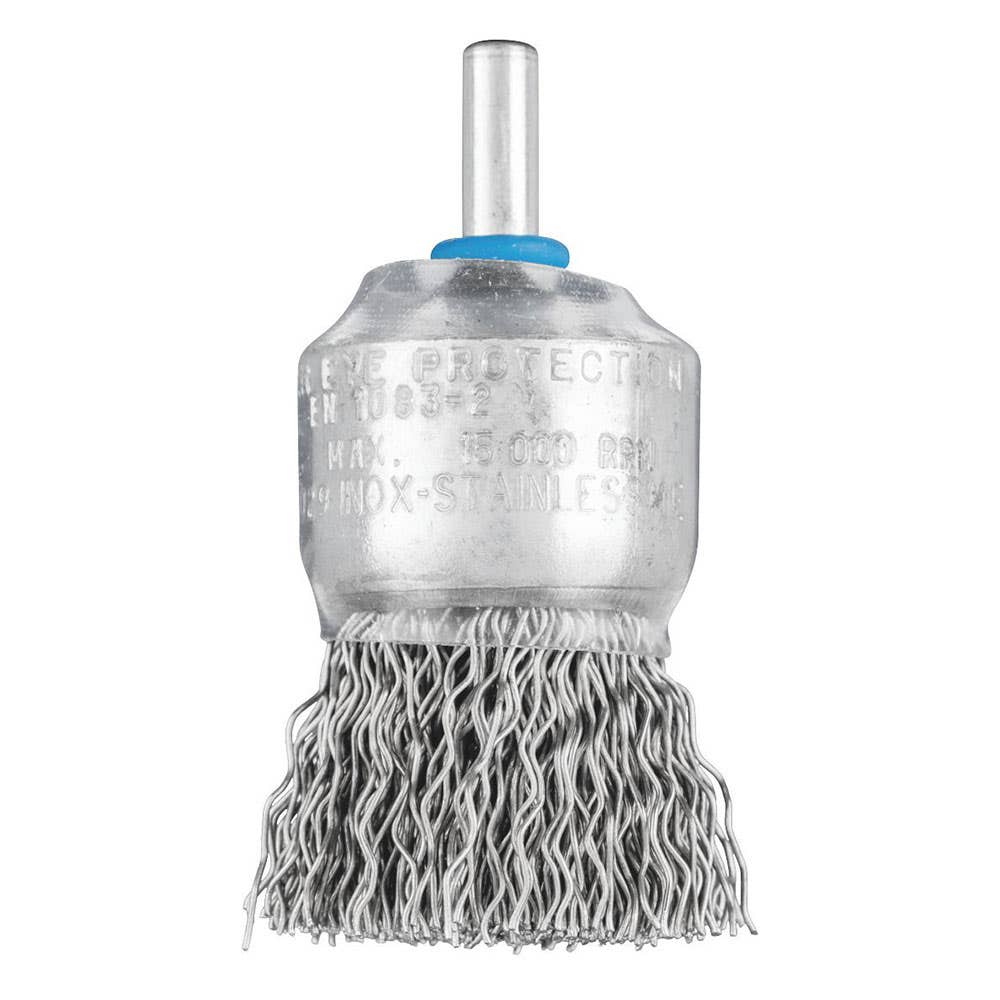Brush End Wire Stainless Steel Pencil Crimped Wire 30mm x 29mm x 0.5 Pferd 92668073 43201003