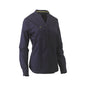 Shirt Womens Stretch V-Neck Closed Front Bisley 8 Navy BLC6063_BPCT8_40021044_BLC6063_BPCT8