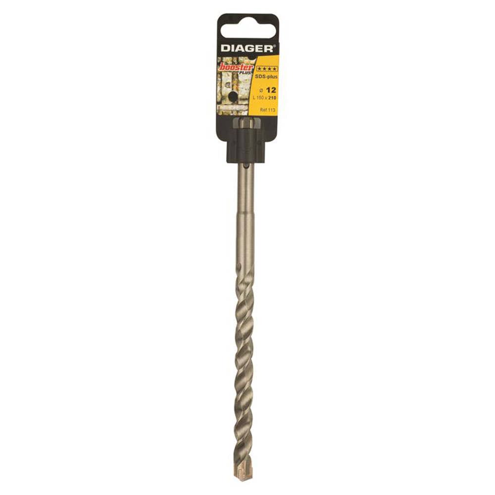 Bit Drill Masonry Diager Booster SDS Plus 12 x 210mm Sutton 92828114 S12.0X210-PWR NLA