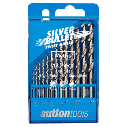 Drill Bit Set Jobber Metric Bright 13 Piece 1-6.5mm x 0.5mm Sutton 92888000 D101SM1