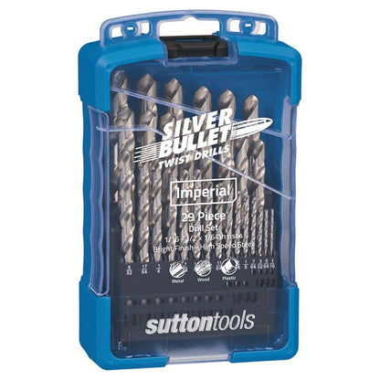 Drill Bit Set Jobber Imperial Bright 29 Piece 1/16-1/2'' x 1/64'' Sutton 92888015 D101S3