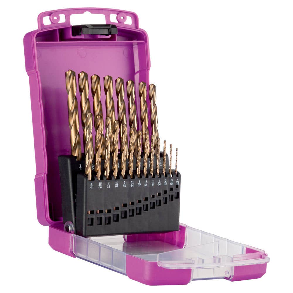 Drill Bit Set Jobber Imperial Cobalt 21 Piece 1/16''-3/8'' x 1/64'' Sutton 92888025 D109S2