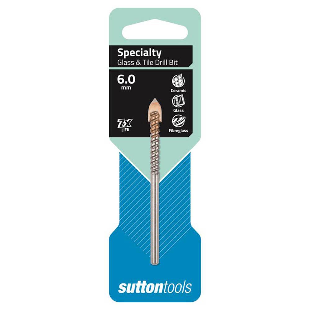 Bit Drill Glass + Tile Tungsten Carbide 6mm Sutton 92900003 D6040600