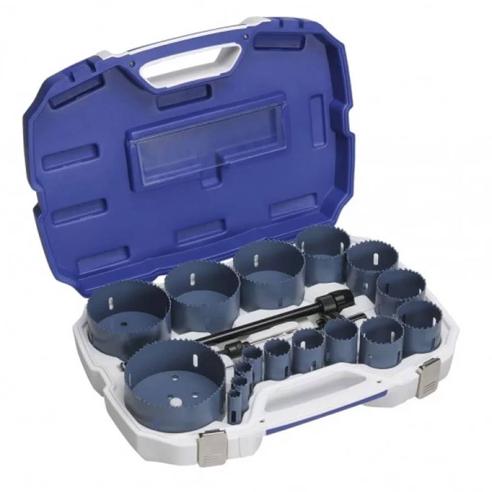 Holesaw Set Bi-Metal Industrial 20 Piece Blu-Mol 92910002 7010-S6