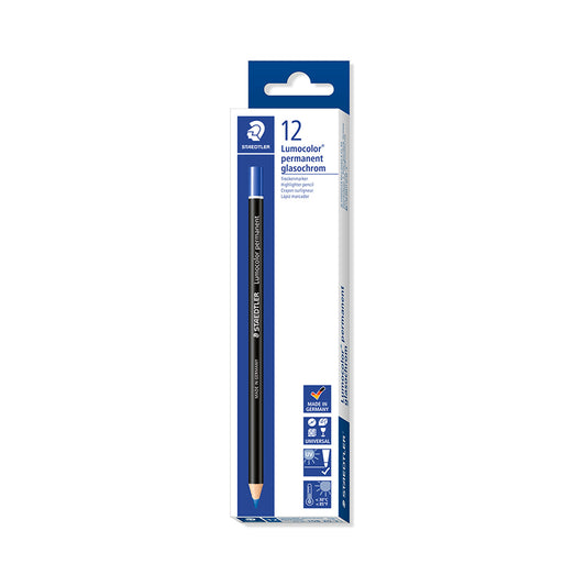 Staedtler Pencil 108 20-3 Lumocolour Glasochrom Blue Pack 12_930040702_108 20-3