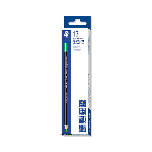 Staedtler Pencil 108 20-5 Lumocolour Glasochrom Green Box 12_930040704_108 20-5