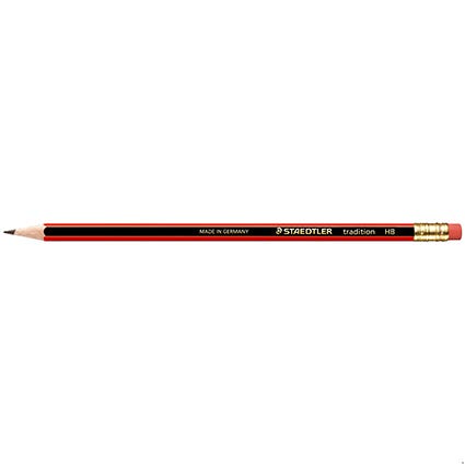Staedtler Tradition Eraser Tip Graphite Pencils 112 Hb (12) 1002210 112-HB