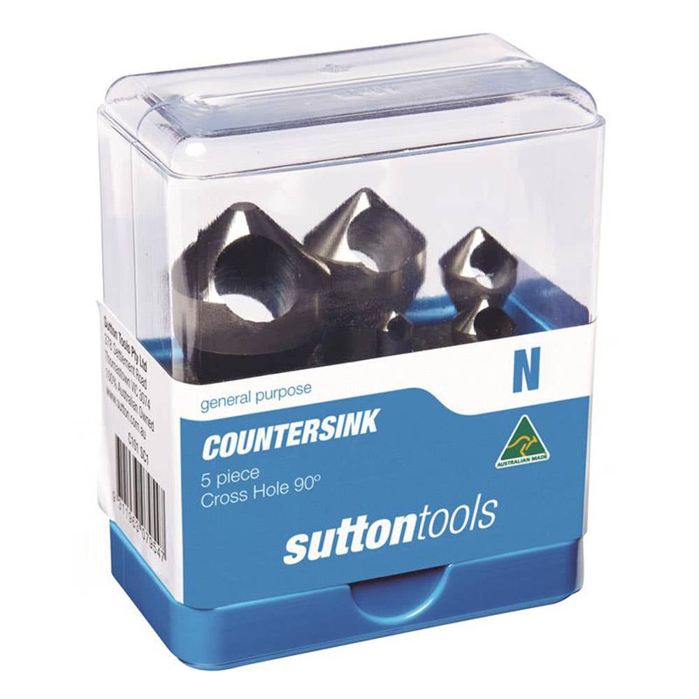 Countersink Deburring Set Cross Hole 6-28mm 5 Piece 90 Deg Sutton 93010000 C101SC1