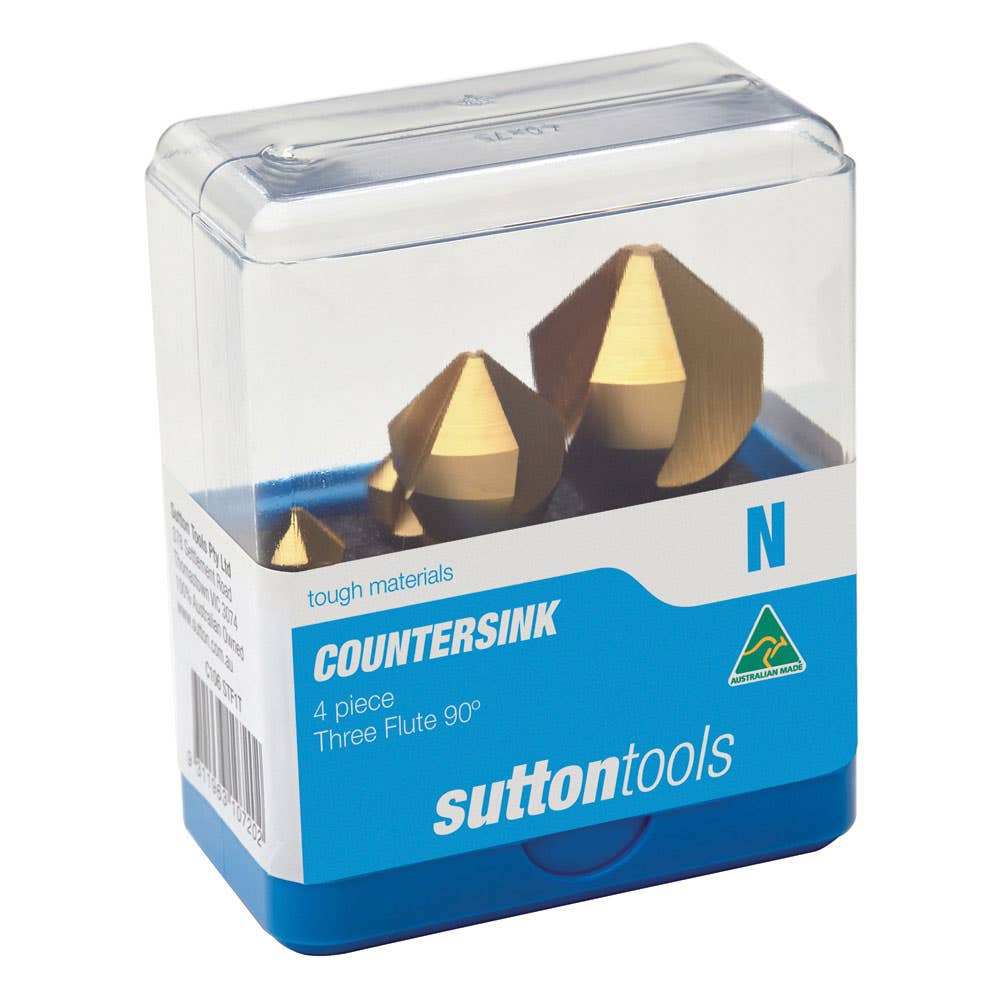 Countersink Set Three Flute TiNite 4-28mm 4 Piece Sutton 93078016 C106STF1T
